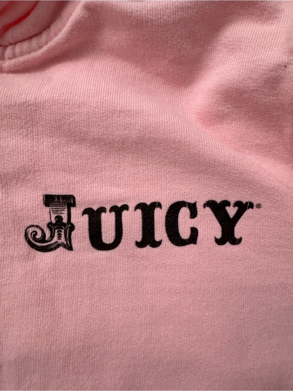 Vintage Juicy Couture Women's Pink and Black Hoodie - Picture 3 of 10